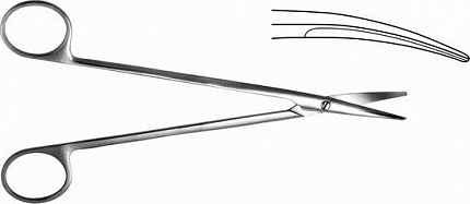 Ножницы (Ножницы Operating изогнутые 175mm, с узкими закругл. лезвиями, в/из.175 мм) н-25п